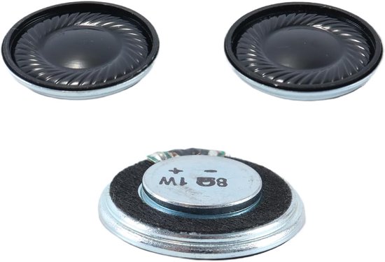 Mini audio speaker 28mm - 8 Ohm 1W - metalen behuizing - helder geluid voor elektronische apparaten - ShopVlot