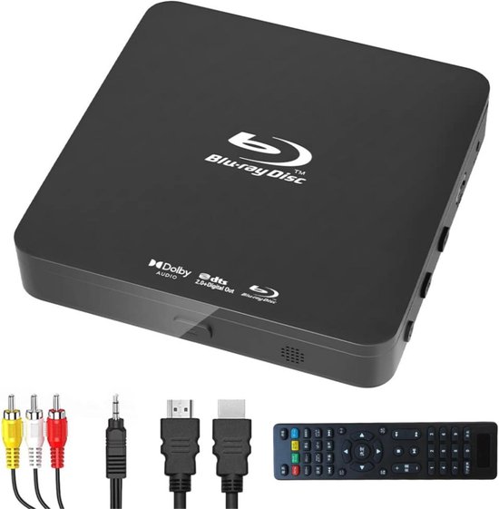 Mini Blu-Ray DVD Speler - 1080p Home Theater Video Speler met HDMI en USB Ondersteuning
