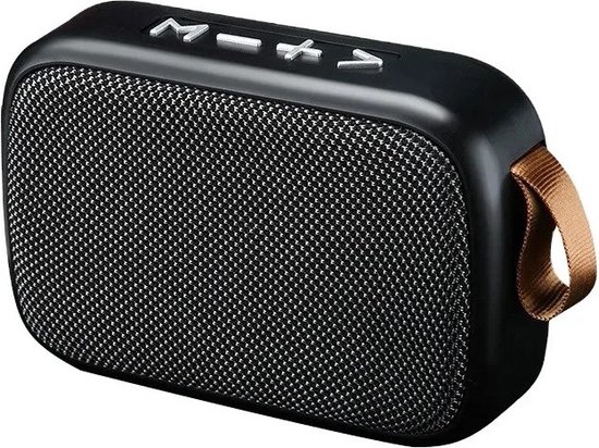 Mini Bluetooth Speaker - Draadloze Speaker met Diepe Bass - Zwart - Cacious van Merkloos