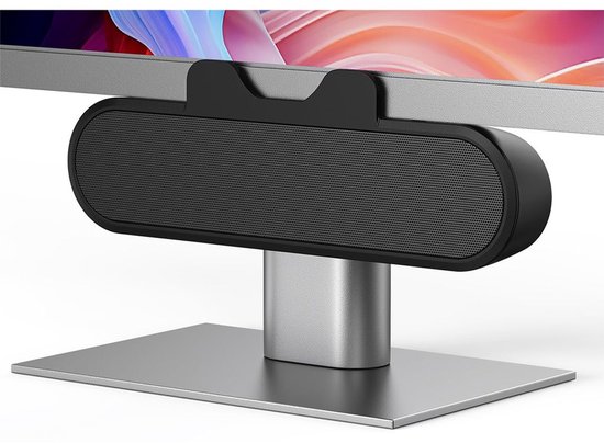 Mini draagbare speaker, soundbar, 10 watt, USB interface, aansluitbaar op Geschikt voor laptop, zwart. van Merkloos