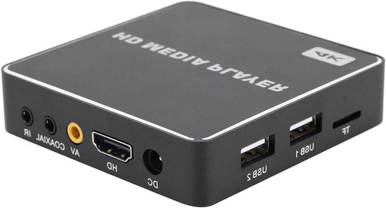 Mini Mediaspeler - Videospeler Box - Films Kijken - Ultra HD 4K HDR - 100-240V - Zwart