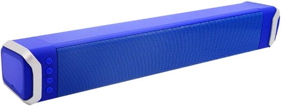 Mini Soundbar - Draagbare Luidspreker - Muziek Streamen - 3D Stereo Geluid - 42 cm - Blauw