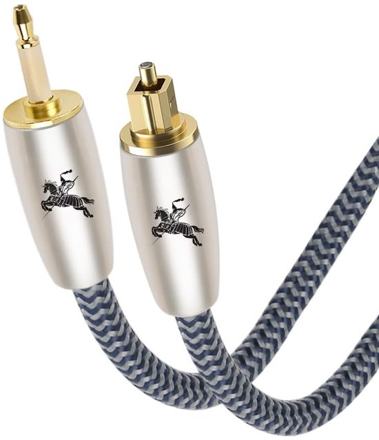Mini soundbar - Mini Toslink - 1 m - Optische Digitale Audiokabel met 24k Vergulde Stekkers - Voor Soundbar en Stereo-installatie