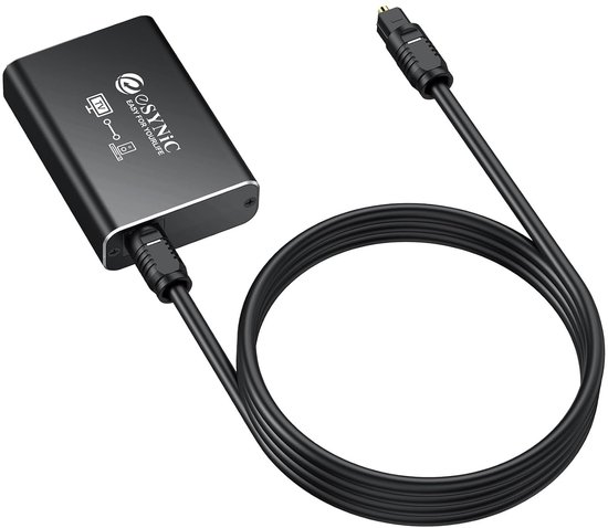 Mini soundbar - Zilver - eARC/ARC HDMI naar Optische Audio Converter - Aluminium - Voor Thuisbioscoop en TV
