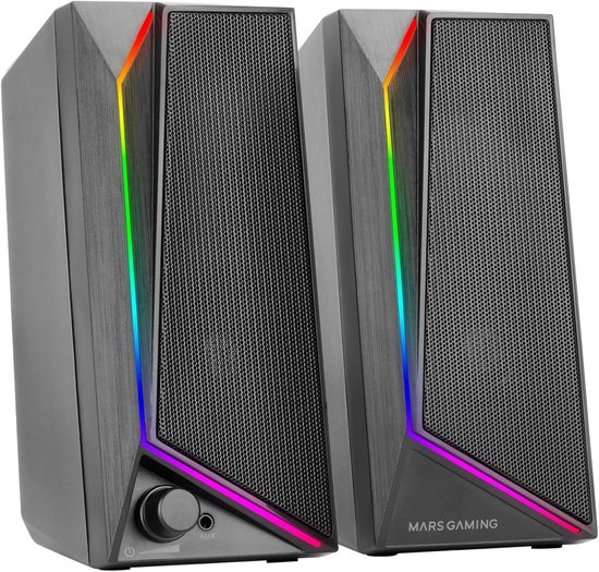 Mini soundbar - Zwart - 15W - RGB-verlichting en USB-aansluiting - Gaming en Multimedia