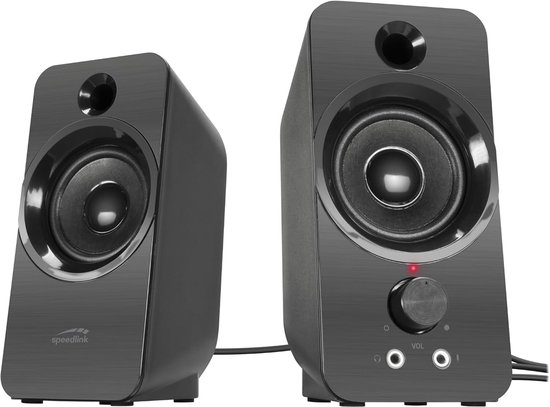 Mini soundbar - Zwart - 2 meter kabel - Stereo luidsprekers met hoofdtelefoonaansluiting - Voor PC gebruik