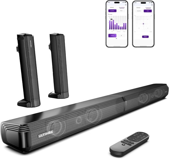Mini soundbar - Zwart - 2.2-kanaals - Bluetooth 5.3 met meerdere EQ-modi - Voor tv-geluid en multimedia