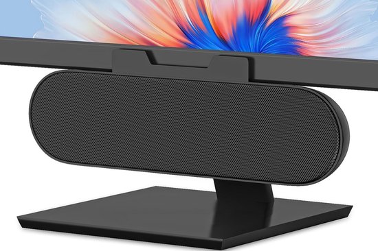 Mini soundbar - Zwart - Draagbare USB-monitorluidspreker - Compacte soundbar voor pc en laptop