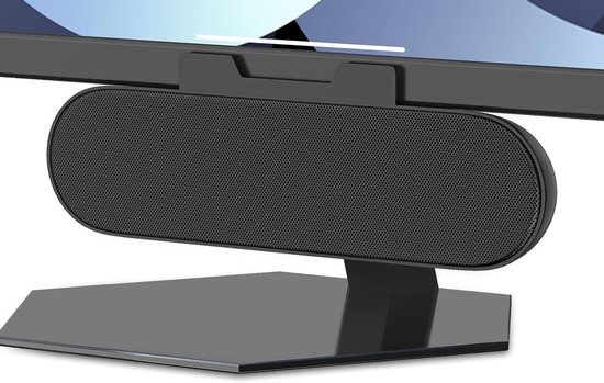 Mini soundbar - Zwart - USB Draagbare Pc-luidspreker met Clip-on Ontwerp - Voor Desktop en Laptop van MINI