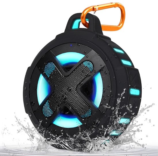 MIRA® Douche Speaker - Badkamer Speaker - Douche Speaker Bluetooth - Zwart - 11cm x 10cm x 6cm