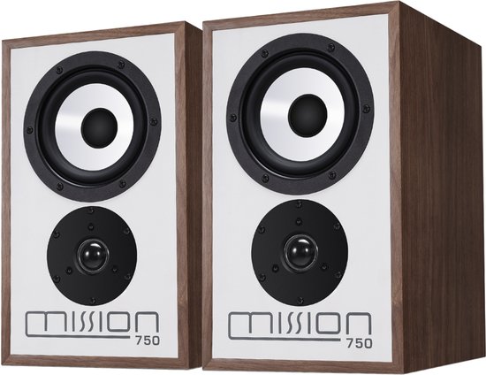 Mission 750 Boekenplank Speakers - High Fidelity Luidsprekers - 2-weg - Passieve Speakers - Walnoot