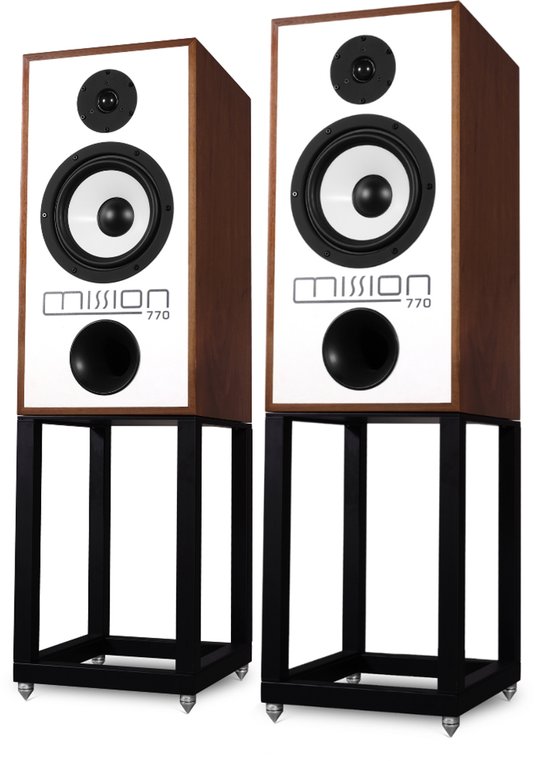 Mission 770 Standmount Speakers – High-End Boekenplank Luidsprekers – Inclusief Stands – Stereo Set – 2-weg – Passieve Luidsprekers – Walnoot van Merkloos