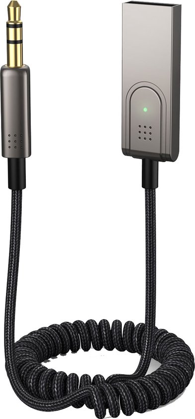 MMOBIEL Carkit Transmitter Bluetooth USB - Auto USB naar AUX Bluetooth Ontvanger - AUX BT Adapter - USB-A Bluetooth Audio Adapter naar 3.5mm Jack met Microfoon voor Handsfree Bellen van MMOBIEL