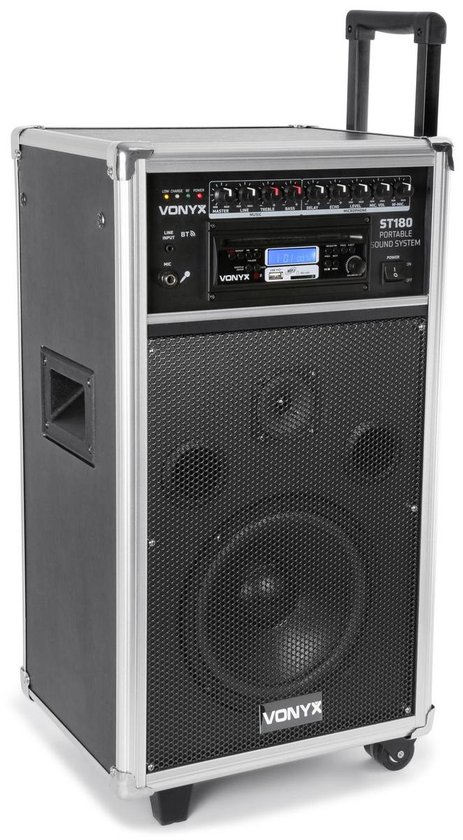Mobiele speaker - Vonyx ST180 portable speaker met Bluetooth en draadloze microfoons - 450W van MOB