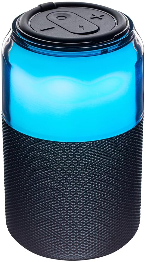 MOBZI Wireless Bluetooth Speaker with RGB Ambient Light — 360° Omnidirectional Sound, 10W Output, Bluetooth 5.3, 7 LED Light Modes, IPX5 Waterproof, 12H Playtime, USB-C, TWS Stereo Pairing — Portable Indoor & Outdoor Speaker for Home, Party & Travel van Merkloos