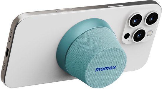 MOMAX 1-Vibe Go Magnetische Bluetooth Speaker – Draagbaar, TWS, IPX6 en 12 uur Accuduur – Mint