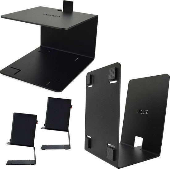 Monitor Stand Speakers 100% Carbon Steel Black - Enhance Sound Quality speaker stands for table monitor van HumanCentric