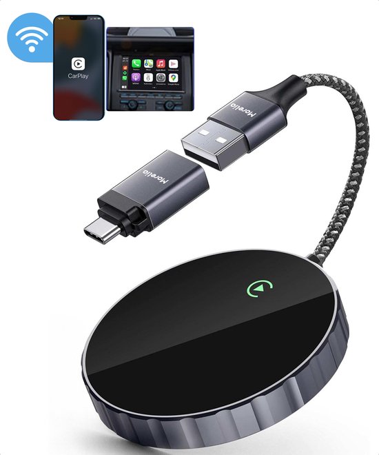 Morelia® Draadloos Carplay Dongle - Apple Carplay - Zwart van Morelia