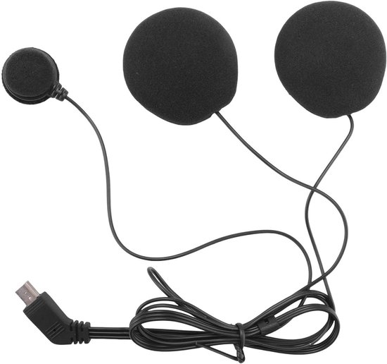Motorhelm Headset - Helm Audio - Motor Rijden - Stereo Geluid - 70 cm kabel - Zwart