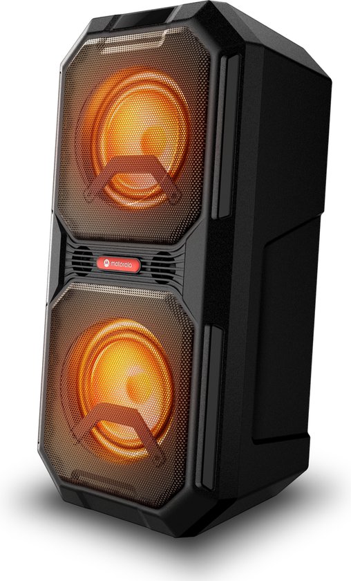 Motorola Sound Bluetooth Speaker - ROKR 820 - 80W - Draadloos - met LED Verlichting - True Wireless Technologie - incl. Karaoke Microfoon - Tot 20 Uur Speeltijd - Meerdere Ingangen: AUX/USB/MIC van Motorola