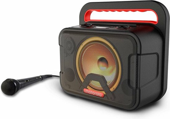 Motorola Sound Draadloze Speaker - ROKR 810 - 40 Watt - Zwart - Bluetooth 5.0 - LED - Karaoke Microfoon - Waterproof van Motorola