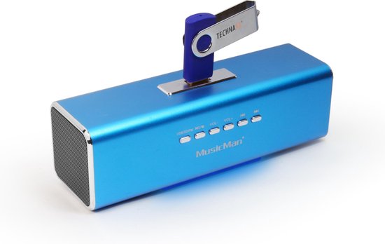 MP3-speler MusicMan MA soundstation - Blauw van Merkloos