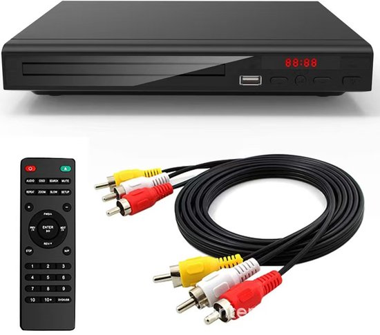 Multi-formaat DVD Speler - Speelt CD/VCD/DVD and USB-bestanden - Met Afstandsbediening)