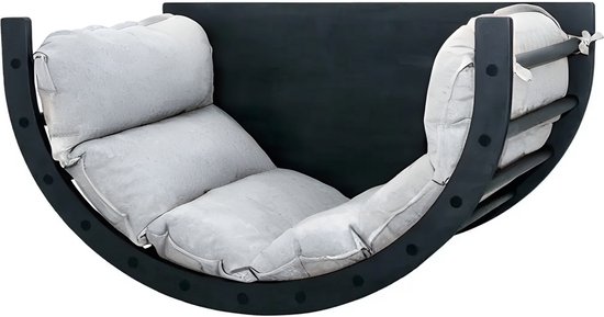 Multifunctionele Klimboog - 5 in 1 model - Speelboog - Klimrek - Speeltoestel - Inclusief Kussen - Tekentafel - Zwart van Mamabrum