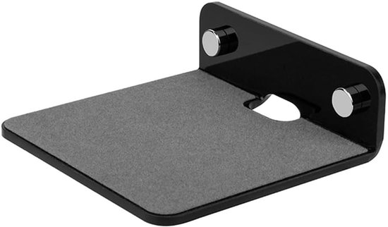 Multifunctionele wandbeugel voor draagbare luidspreker, wandplank voor webcam, mobiele telefoons, luidspreker – zwart.