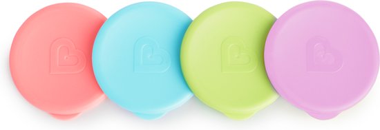Munchkin Lids Deksels voor alle Miracle 360° Cups - Antilek Drinkbeker Deksels - Roze/Blauw/Groen/Paars- Per 4 Stuks van Munchkin