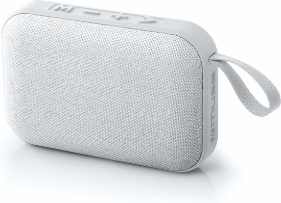 Muse M-308BTW - Compacte draagbare bluetooth speaker met stoffen bekleding, wit van Muse