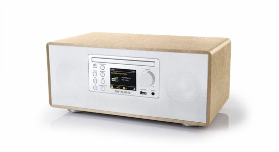 Muse M-695DBTW - Micro-audiosysteem met DAB+/FM-radio, bluetooth, CD en USB, wit van Muse
