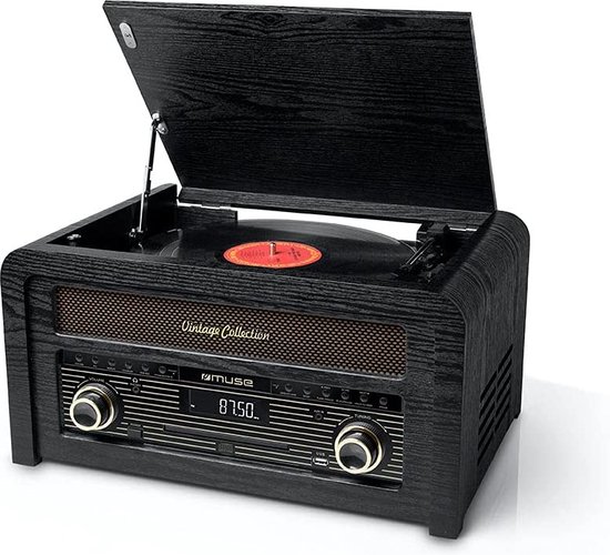 Muse MT-115W - Muziekcenter met platenspeler, CD, radio en bluetooth van Muse