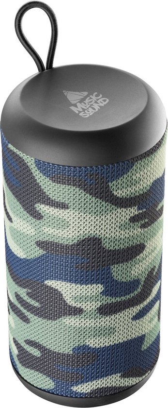 Music Sound Verticale bluetooth speaker 5.0 - camouflage - cilindervormig - 20,5cm x 8cm x 8cm - goede kwaliteit van Merkloos