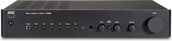 NAD C 316BEE V2 Geïntegreerde stereo versterker - 2x 40W - Zwart