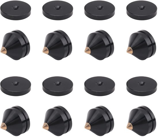 Namajunas - Speakerstands - speaker standaard - Luidspreker standaard - 8 stuks - Aluminiumlegering - Trillingsdempende voetpad voor Hi-Fi-luidspreker, audioversterker en cd-speler