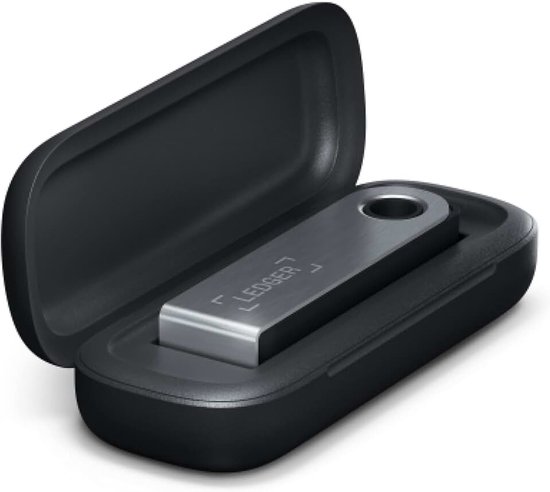 Nano Pod & Case - Gewaagde, stoere bescherming voor je Ledger (Nano S Plus Case) | Chique gemakkelijk open flip top metaal