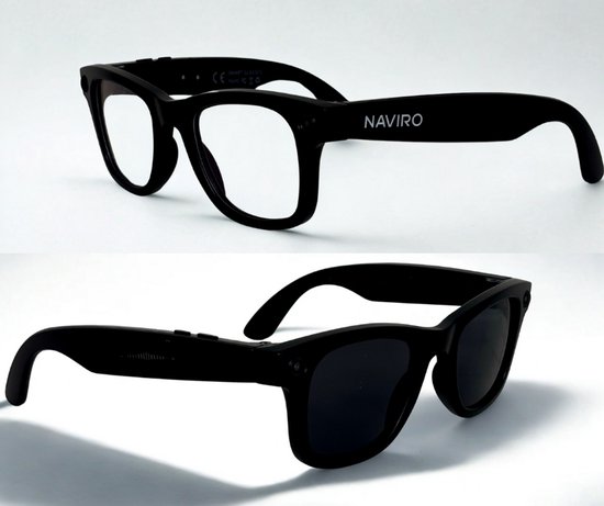 NAVIRO ULTRA - Slimme Camera Bril – 8MP Camera | AI Vertaling | Hands-free Bediening van Merkloos