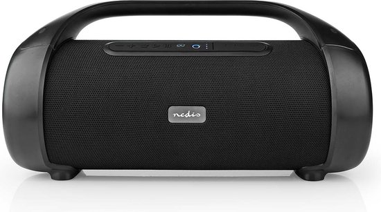 Nedis Bluetooth Party Boombox - 9.5 uur - 2.1 - 120 W - Media afspeelmogelijkheden: AUX - IPX5 - Koppelbaar - Handgreep - Feestverlichting - Zwart van Merkloos