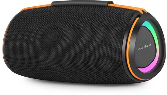 Nedis Bluetooth Speaker - 6 uur - Draadloze Muziekbox - Koppelbaar - Oranje / Zwart