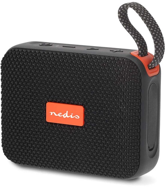 Nedis Draagbare Bluetooth Mini Speaker - 6 uur - Waterdicht (IPX7) - Zwart van Merkloos