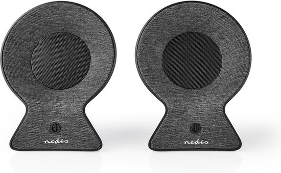 Nedis FSBS120AT Bluetooth®-speaker Met Geweven Stof Bekleed 2x 15 W Tot 4 Uur Speeltijd True Wireless Stereo (tws) Antraciet / Zwart van Nedis