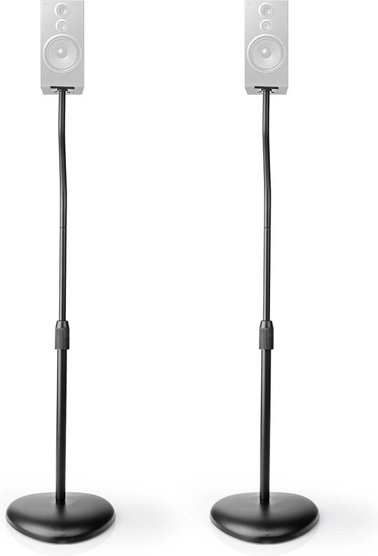Nedis Speakerbeugel - Geschikt voor: Universeel - Vloer - 4.5 kg - Hoogte Verstelbaar - ABS / Staal - Zwart van Nedis