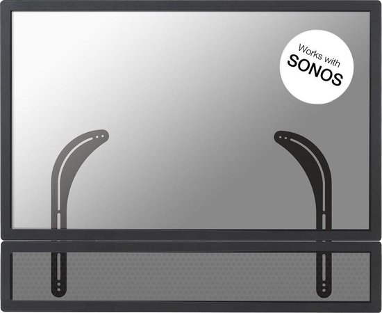 Neomounts NS-SB100 soundbar beugel - montage onder TV - zwart van Neo