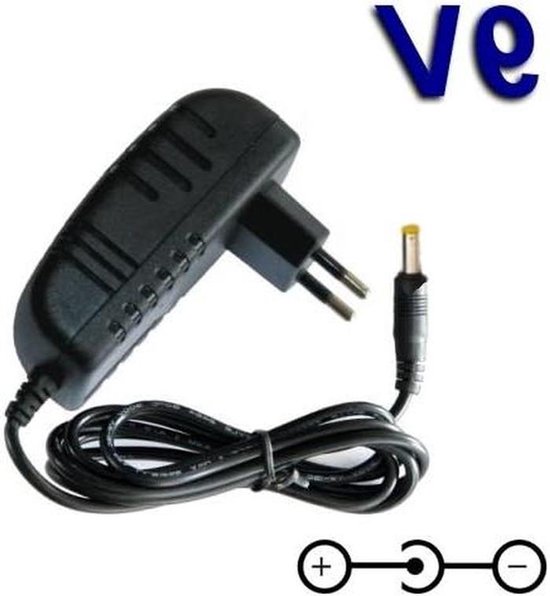 Netvoeding - Adapter Lader - Draagbare DVD - 220V naar 9V - 110 cm kabel - Zwart