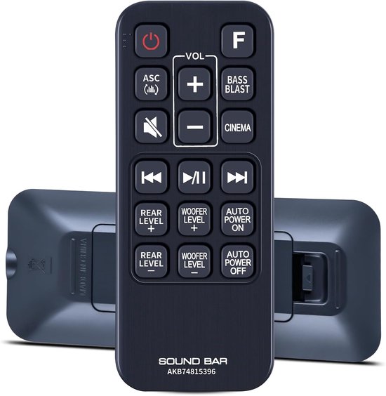 New AKB74815396 Replacement Remote Control Compatible with LG Soundbar SK4D SJ4R SJ4Y-S SPH3B-W SPJ4-S - ShopVlot