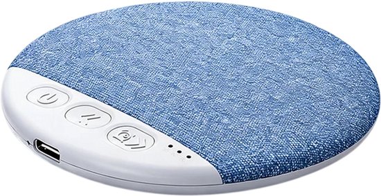 Nieuwe Geüpgrade Draadloze Onder-Kussen Speaker Bluetooth – Slaap Geluidsmachine met Witte Ruis, Slaaphulp, White Noise Machine, 30/60/90 Min Timer voor Volwassenen en Kinderen - Blauw van Merkloos