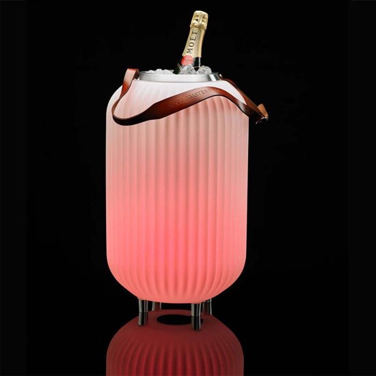Nikki Amsterdam - The.Lampion M-50 - Multicolor LED verlichting - Bluetooth Speaker - Wijnkoeler - Champagnekoeler - Ijskoeler - Ice Bucket - Ijsemmer - Tuin Verlichting - Feest Verlichting - Met gratis App bedienbaar - Koppelbaar | van Nikki Amsterdam