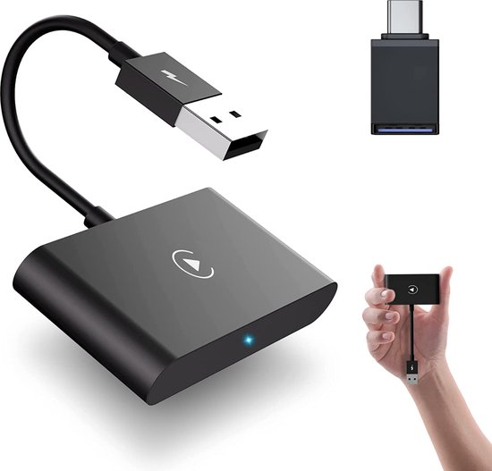 Nince Carplay Dongle - Draadloos Carplay - Zwart - Draadloos Carplay - Alleen te gebruiken met ingebouwde Apple CarPlay en Apple iPhone van Nince