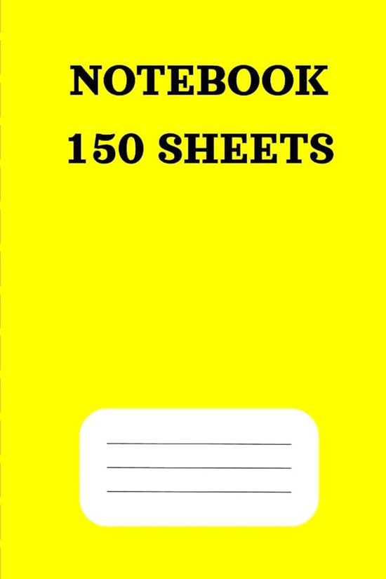 Notebook – 150 Sheets | Black & Yellow Cover | 6x9 in: Lined journal for school, office, or creative projects